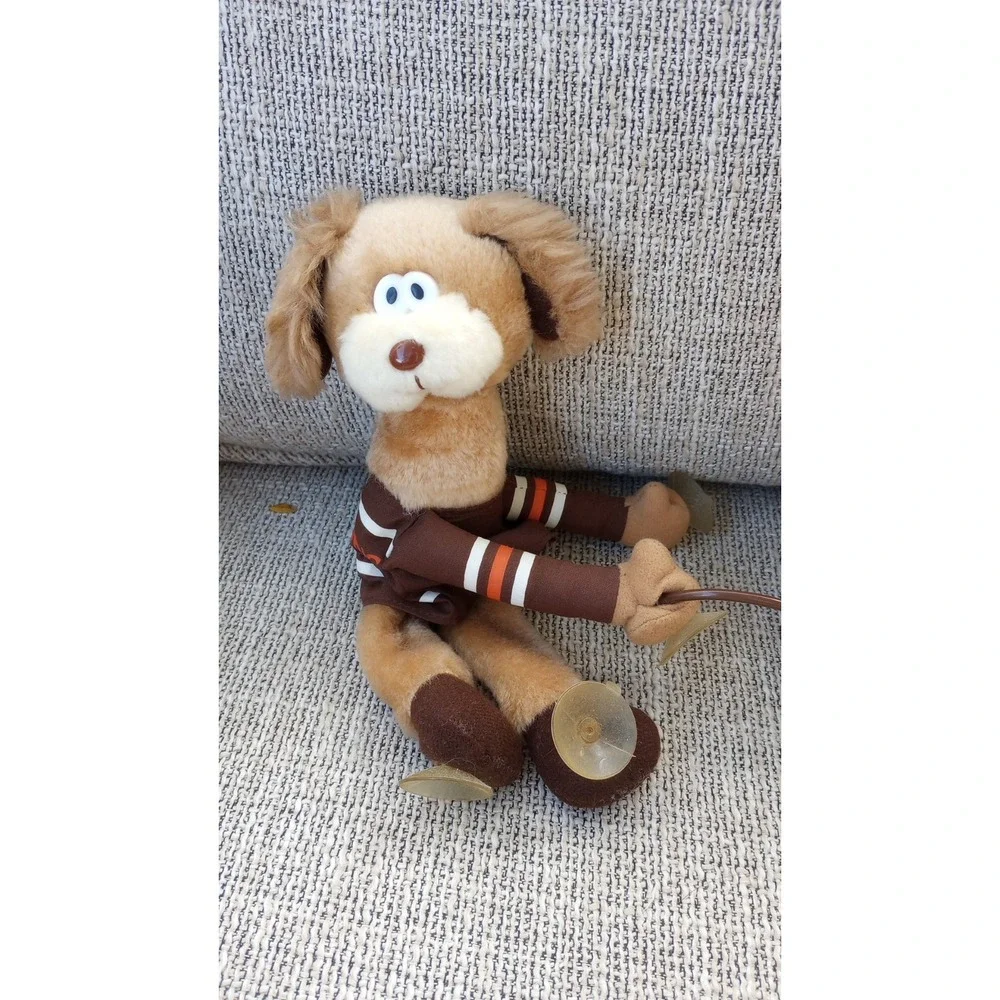 Vintage Cleveland Browns Plush Lot Of 2 Dog Suction Cup Dawg Puffkin Player‎